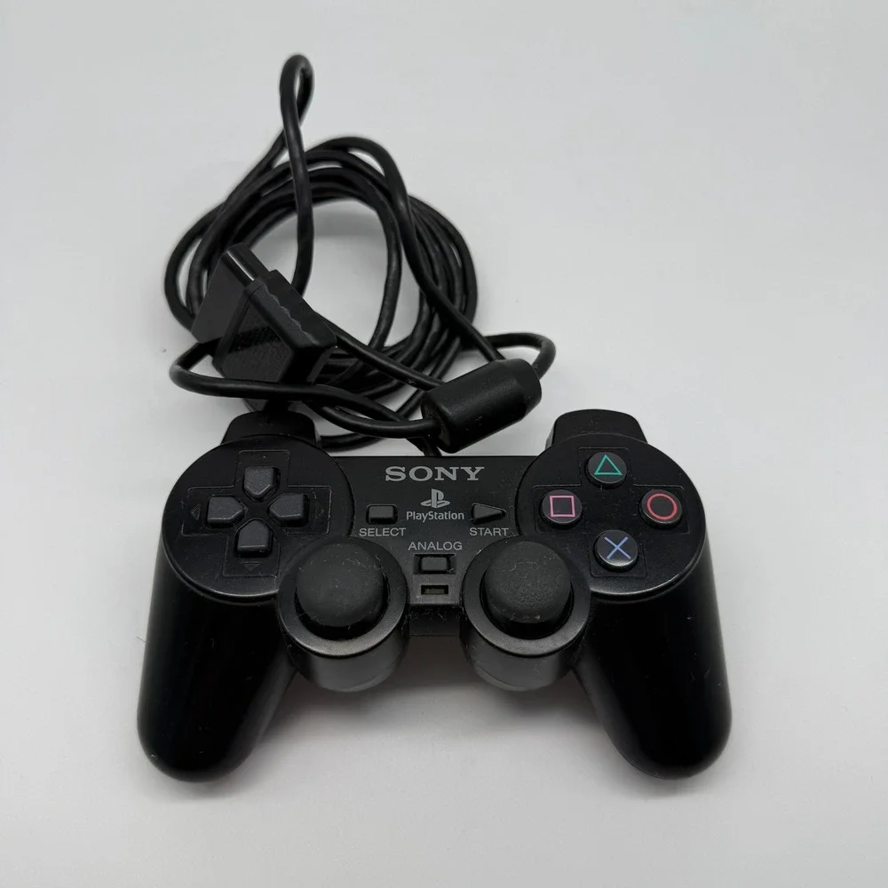 Sony DualShock 2 Controller PS2 Black SCPH-10010 Analog Wired OEM